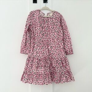 Crewcuts Pink and White Tiered Bishop Sleeve Sundress